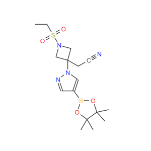 1-(乙基磺?；?-3- [4-(4,4,5,5-四甲基-1,3,2-二氧硼雜環(huán)戊烷-2-基)-1H-吡唑-1-基] -3-氮雜環(huán)丁烷乙腈,3-Azetidineacetonitrile, 1-(ethylsulfonyl)-3-[4-(4,4,5,5-tetramethyl-1,3,2-dioxaborolan-2-yl)-1H-pyrazol-1-yl]-