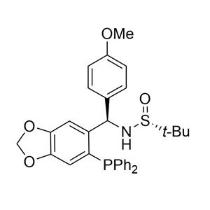 S(R)]-N-[(R)-[6-(二苯基膦)苯并[d][1,3]-二氧戊环-5基]](4-甲氧基苯基)甲基]-2-叔丁基亚磺酰胺