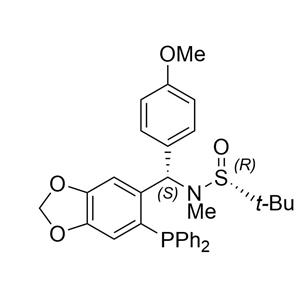 S(R)]-N-[(S)-[6-(二苯基膦)苯并[d][1,3]-二氧戊环-5基]-1-](4-甲氧基苯基)甲基]-N-甲基-2-叔丁基亚磺酰胺