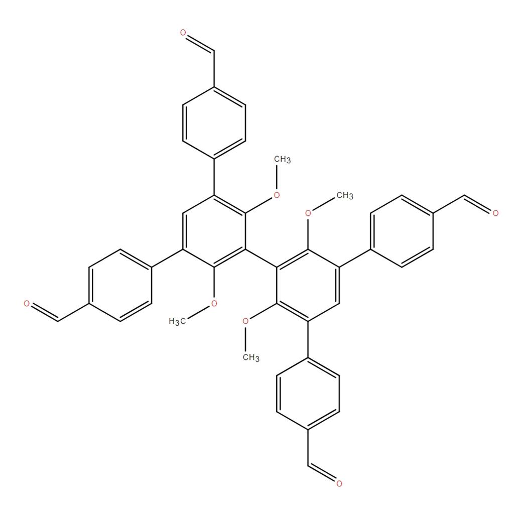 3,3',5,5'-四(4-甲酰基苯基)-2,2',6,6'-四甲氧基联苯,5',5''-bis(4-formylphenyl)-2',2'',4',6''-tetramethoxy-[1,1':3',1'':3'',1'''-quaterphenyl]-4,4'''-dicarbaldehyde