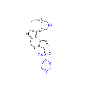 烏帕替尼雜質(zhì)38,8-((3R,4S)-4-ethylpyrrolidin-3-yl)-3-tosyl-3H-imidazo[1,2-a]pyrrolo[2,3-e]pyrazine