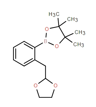 1,3,2-Dioxaborolane, 2-[2-(1,3-dioxolan-2-ylmethyl)phenyl]-4,4,5,5-tetramethyl-,1,3,2-Dioxaborolane, 2-[2-(1,3-dioxolan-2-ylmethyl)phenyl]-4,4,5,5-tetramethyl-