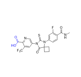 阿帕鲁胺杂质06,5-(5-(3-fluoro-4-(methylcarbamoyl)phenyl)-8-oxo-6-thioxo-5,7-diazaspiro[3.4]octan-7-yl)-3-(trifluoromethyl)picolinic acid