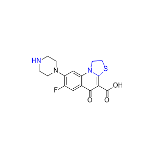 普盧利沙星雜質(zhì)12,7-fluoro-5-oxo-8-(piperazin-1-yl)-1,2-dihydro-5H-thiazolo[3,2-a]quinoline-4-carboxylic acid