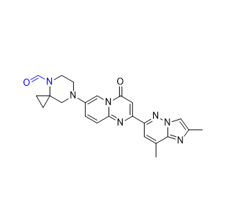 利司撲蘭雜質(zhì)06,7-(2-(2,8-dimethylimidazo[1,2-b]pyridazin-6-yl)-4-oxo-4H-pyrido[1,2-a]pyrimidin-7-yl)-4,7-diazaspiro[2.5]octane-4-carbaldehyde