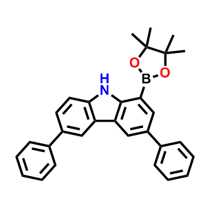 1-硼酸頻那醇酯-3,6-二苯基咔唑,3,6-diphenyl-1-(4,4,5,5-tetramethyl-1,3,2-dioxaborolan-2-yl)-9H-carbazole