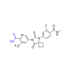 阿帕鲁胺杂质06,5-(5-(3-fluoro-4-(methylcarbamoyl)phenyl)-8-oxo-6-thioxo-5,7-diazaspiro[3.4]octan-7-yl)-3-(trifluoromethyl)picolinic acid