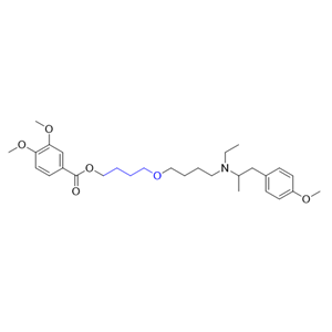 美貝維林雜質(zhì)07,4-(4-(ethyl(1-(4-methoxyphenyl)propan-2-yl)amino)butoxy)butyl 3,4-dimethoxybenzoate