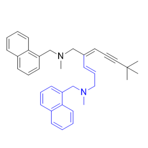 特比萘芬杂质05,(2E,4E)-4-(4,4-dimethylpent-2-yn-1-ylidene)-N,N′- dimethyl-N,N′-bis(naphthalen-1-ylmethyl)pent-2-ene-1,5- diamine