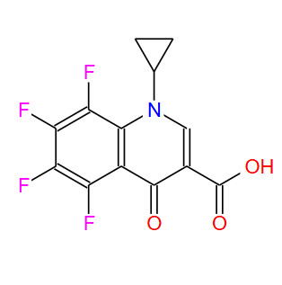 奥比沙星N-1,1-Cyclopropyl-5,6,7,8-tetrafluoro-4-oxo-1,4-dihydro-3-quinolinecarboxylic acid