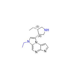 乌帕替尼杂质36,6-ethyl-8-((3R,4S)-4-ethylpyrrolidin-3-yl)-6H-imidazo[1,2-a]pyrrolo[2,3-e]pyrazine