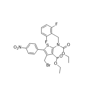 瑞盧戈利雜質(zhì)19,ethyl 4-(bromomethyl)-2-((2,6-difluorobenzyl)(ethoxycarbonyl)amino)-5-(4-nitrophenyl)thiophene-3-carboxylate