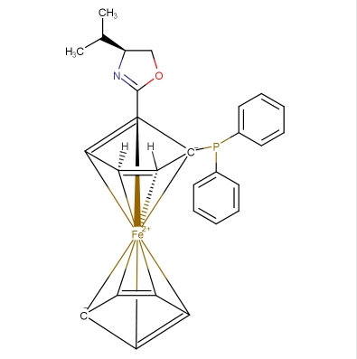 (S,S)-[2-(4'-異丙基噁唑啉-2'-基)二茂鐵基二苯基膦,(S,S)-[2-(4'-i-Propyloxazolin-2'-yl)ferrocenyldiphenylphosphine