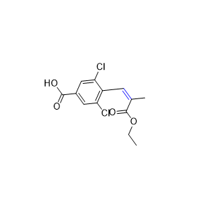 芦曲泊帕杂质08,(Z)-3,5-dichloro-4-(3-ethoxy-2-methyl-3-oxoprop-1-en-1-yl)benzoic acid