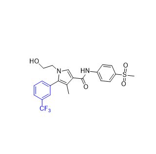 艾沙利酮雜質(zhì)01,1-(2-hydroxyethyl)-4-methyl-N-(4-(methylsulfonyl)phenyl)-5-(3-(trifluoromethyl)phenyl)-1H-pyrrole-3-carboxamide