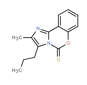 5H-Imidazo[1,2-c][1,3]benzoxazine-5-thione, 2-methyl-3-propyl-,5H-Imidazo[1,2-c][1,3]benzoxazine-5-thione, 2-methyl-3-propyl-