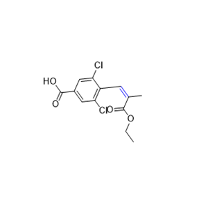 芦曲泊帕杂质08,(Z)-3,5-dichloro-4-(3-ethoxy-2-methyl-3-oxoprop-1-en-1-yl)benzoic acid