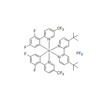 (4,4'-二叔丁基-2,2'-聯(lián)吡啶)雙[3,5-二氟-2-[5-(三氟甲基)-2-吡啶基]苯基]銥(III)六氟磷酸鹽,(4,4'-Di-tert-butyl-2,2'-bipyridine)bis[3,5-difluoro-2-[5-(trifluoromethyl)-2-pyridinyl]phenyl]iridium(III) hexafluorophosphate