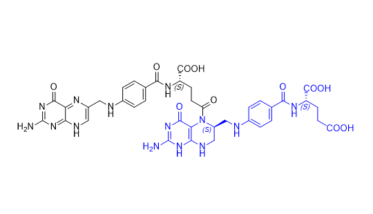 叶酸杂质12,(4-((((S)-2-amino-5-((S)-4-(4-(((2-amino-4-oxo-1,4-dihydropteridin-6-yl)methyl)amino)benzamido)-4-carboxybutanoyl)-4-oxo-1,4,5,6,7,8-hexahydropteridin-6-yl)methyl)amino)benzoyl)-L-glutamic acid