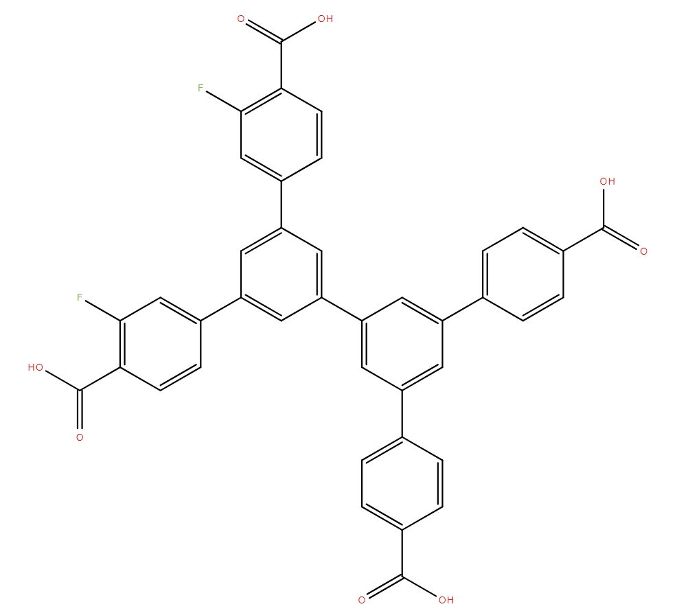 5'-(4-羧基-3-氟苯基)-5''-(4-羧基苯基)-3-氟-[1,1':3',1'':3'',1'''-四聯(lián)苯]-4,4'''-二羧酸,5'-(4-Carboxy-3-fluorophenyl)-5''-(4-carboxyphenyl)-3-fluoro-[1,1':3',1'':3'',1'''-quaterphenyl]-4,4'''-dicarboxylic acid