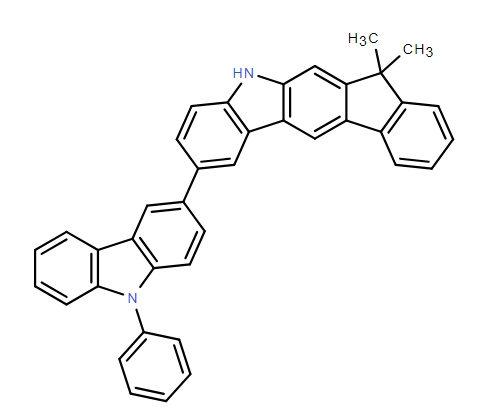 茚并[2,1-B]咔唑,5,7-二氫-7,7-二甲基-2-(9-苯基-9H-咔唑-3-基),5,7-dihydro-7,7-dimethyl-2-(9-phenyl-9H-carbazol-3-yl)-Indeno[2,1-b]carbazole