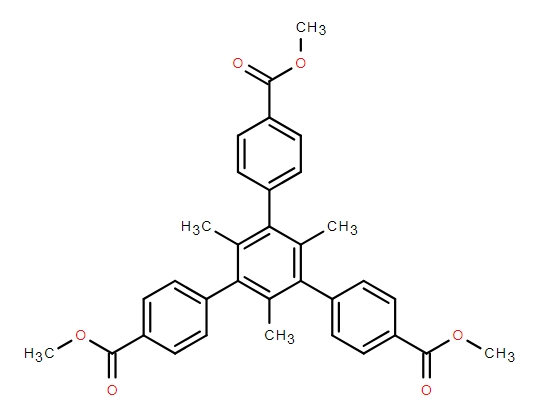 Dimethyl 5'-(4-(methoxycarbonyl)phenyl)-2',4',6'-trimethyl-[1,1':3',1''-terphenyl]-4,4''-dicarboxylate,Dimethyl 5'-(4-(methoxycarbonyl)phenyl)-2',4',6'-trimethyl-[1,1':3',1''-terphenyl]-4,4''-dicarboxylate