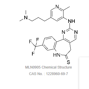 2-[[5-[3-(二甲基氨基)丙基]-2-甲基-3-吡啶基]氨基]-5,7-二氢-9-(三氟甲基)- 6H-嘧啶并[5,4-D][1]苯并氮杂卓-6-硫酮,MLN0905