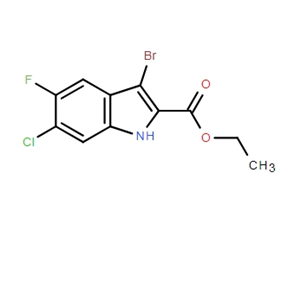 3-溴-6-氯-5-氟吲哚-2-甲酸乙酯