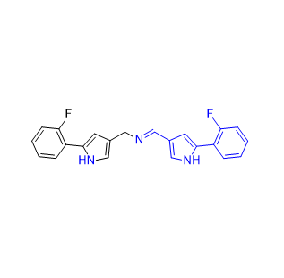 沃諾拉贊雜質(zhì)63,(E)-1-(5-(2-fluorophenyl)-1H-pyrrol-3-yl)-N-((5-(2-fluorophenyl)-1H-pyrrol-3-yl)methyl)methanimine