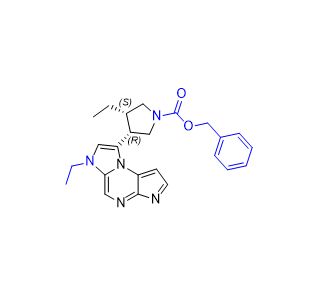 烏帕替尼雜質(zhì)39,benzyl (3S,4R)-3-ethyl-4-(6-ethyl-6H-imidazo[1,2-a]pyrrolo[2,3-e]pyrazin-8-yl)pyrrolidine-1-carboxylate