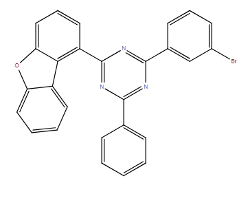 2-(3-bromophenyl)-4-(dibenzo[b,d]furan-1-yl)-6-phenyl-1,3,5-triazine,2-(3-bromophenyl)-4-(dibenzo[b,d]furan-1-yl)-6-phenyl-1,3,5-triazine