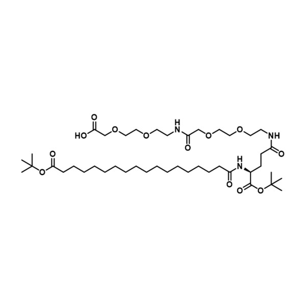 索马鲁肽侧链,(S)-22-(Tert-butoxycarbonyl)-10,19,24-trioxo-3,6,12,15-tetraoxa-9,18,23-triazahentetracontane-1,41-dioic acid