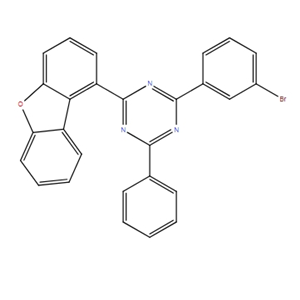 2-(3-bromophenyl)-4-(dibenzo[b,d]furan-1-yl)-6-phenyl-1,3,5-triazine