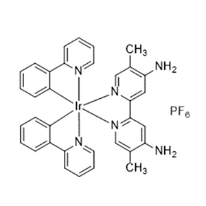 2489240-33-5   二[2-苯基吡啶][4,4'-二氨基-5,5'-二甲基-2,2'-联吡啶]铱(III)六氟磷酸盐