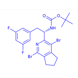 叔丁基N-[(1S)-1-(1,4-二溴-6,7-二氢- 5h -环戊[c]吡啶-3-基)-2-(3,5-二氟苯基)乙基]氨基甲酸酯