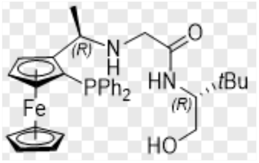 （S）-1-（二苯基膦）-2-[（1R）-1-[[2-[[（1R）-1-（羥甲基）-2,2-二甲基丙基]氨基]-2-氧代乙基]氨基]乙基]-二茂鐵,(S)-Ferrocene, 1-(diphenylphosphino)-2-[(1R)-1-[[2-[[(1R)-1-(hydroxymethyl)-2,2-dimethylpropyl]amino]-2-oxoethyl]amino]ethyl]-,