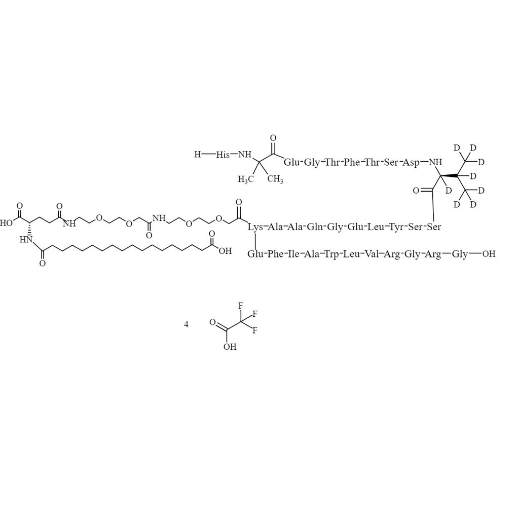 索馬魯肽-d8 四三氟乙酸酯,Semaglutide-d8 Tetratrifluoroacetate