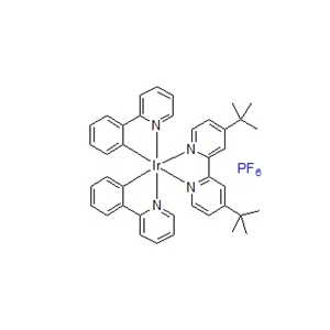 676525-77-2    (4,4'-二叔丁基-2,2'-聯(lián)吡啶)雙[(2-吡啶基)苯基]銥(III)六氟磷酸鹽   Ir(dtbbpy)(ppy)2]PF6