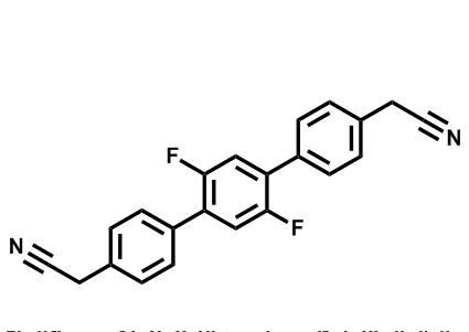 2,2'-(2',5'-difluoro-[1,1':4',1''-terphenyl]-4,4''-diyl)diacetonitrile,2,2'-(2',5'-difluoro-[1,1':4',1''-terphenyl]-4,4''-diyl)diacetonitrile