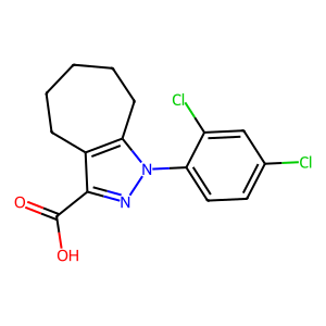 1-(2,4-二氯苯基)-1H,4H,5H,6H,7H,8H-環(huán)庚烷并[c]吡唑-3-羧酸,1-(2,4-dichlorophenyl)-1H,4H,5H,6H,7H,8H-cyclohepta[c]pyrazole-3-carboxylic acid