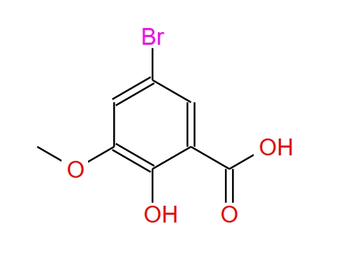 5-溴-2-羥基-3-甲氧基苯甲酸,5-Bromo-2-hydroxy-3-methoxybenzoic acid