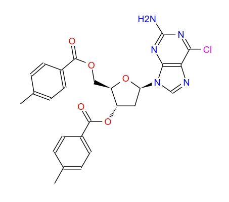 6-氯-9-[2-脫氧-3,5-二-O-(4-甲基苯甲酰)-BETA-D-赤式-呋喃戊糖基]-9H-嘌呤-2-胺,2-Amino-6-chloro-9-(2'-deoxy-3',5'-di-O-toluoyl-b-D-ribofuranosyl)purine