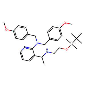 3-(1-[(2-[(tert-butyldimethylsilyl)oxy]ethyl)amino]ethyl)-N,N-bis[(4-methoxyphenyl)methyl]pyridin-2-amine,3-(1-[(2-[(tert-butyldimethylsilyl)oxy]ethyl)amino]ethyl)-N,N-bis[(4-methoxyphenyl)methyl]pyridin-2-amine