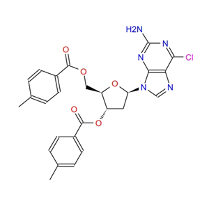 6-氯-9-[2-脫氧-3,5-二-O-(4-甲基苯甲酰)-BETA-D-赤式-呋喃戊糖基]-9H-嘌呤-2-胺