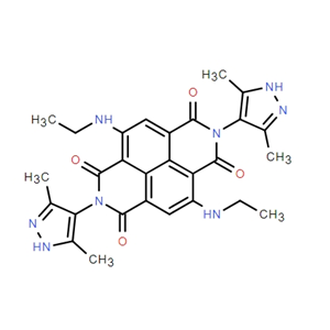 2,7-bis(3,5-dimethyl-1H-pyrazol-4-yl)-4,9-bis(ethylamino)benzo[lmn][3,8]phenanthroline-1,3,6,8(2H,7H)-tetraone