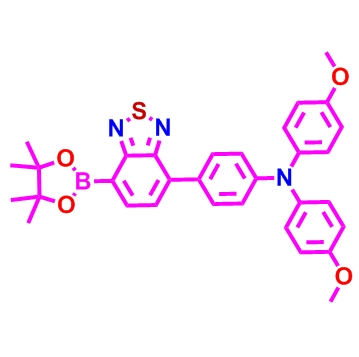 4-甲氧基-N-（4-甲氧基苯基）-N-（4-（7-（4,4,5,5-四甲基-1,3,2-二氧雜硼烷-2-基）苯并[c][1,2,5]噻二唑-4-基）苯基）苯胺,4-methoxy-N-(4-methoxyphenyl)-N-(4-(7-(4,4,5,5-tetramethyl-1,3,2-dioxaborolan-2-yl)benzo[c][1,2,5]thiadiazol-4-yl)phenyl)aniline