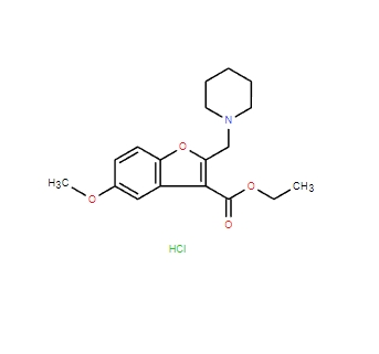 WAY-299845-A,3-Benzofurancarboxylic acid, 5-methoxy-2-(1-piperidinylmethyl)-, ethyl ester, hydrochloride (1:1)