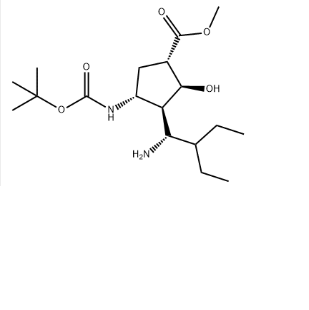 帕拉米韦中间体3,(1S,2S,3S,4R)-Methyl 3-((R)-1-aMino-2-ethylbutyl)-4-(tert-butoxycarbonylaMino)-2-hydroxycyclopentanecarboxylate