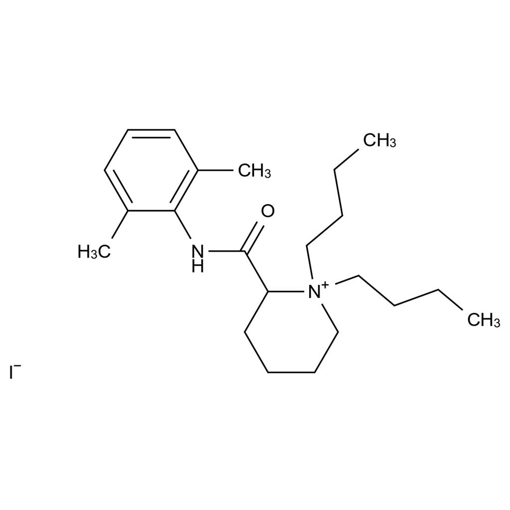 1,1-二丁基-2-（（2,6-二甲基苯基）氨基甲?；┻哙?1-碘化物,1,1-Dibutyl-2-((2,6-dimethylphenyl)carbamoyl)piperidin-1-ium iodide