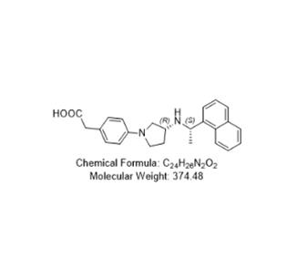 2-(4-((R)-3-(((S)1-(萘-1-基)乙基)氨基)吡咯烷-1-基)苯基)乙酸,2-(4-((R)-3-(((S)1-(naphthalene-1-yl)ethyl)amino)pyrrolidin-1-yl)phenyl)acetic acid